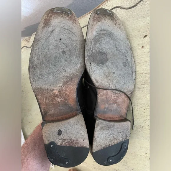 To Boot New York Made in Italy Apron Toe Oxford Shoes in Brown Size 10 1/2 $395 - Picture 7 of 8